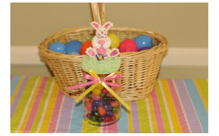 Easter Bunny Candy Jar with La Doll Premix air dry clay